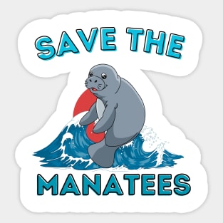 Save The Manatees - Manatee Lover Sticker